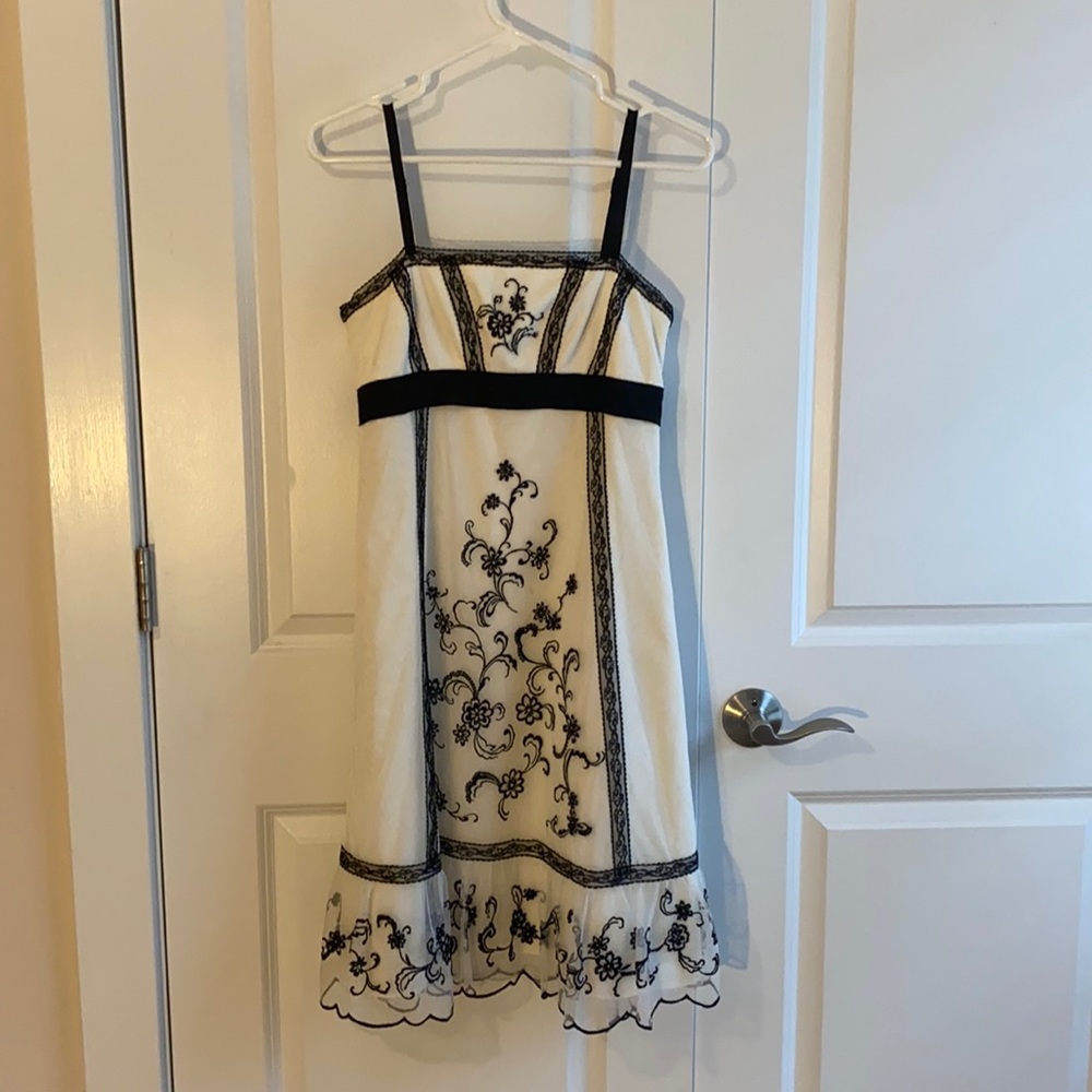 LOFT embroidered cocktail dress